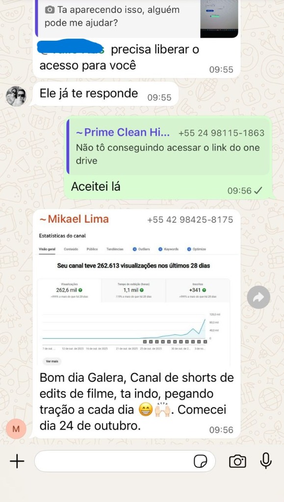 Depoimento de aluno da WinTube