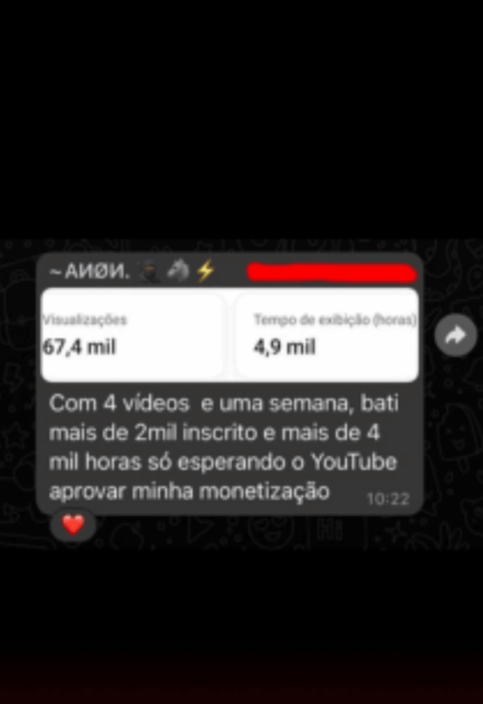 Depoimento de aluno da WinTube